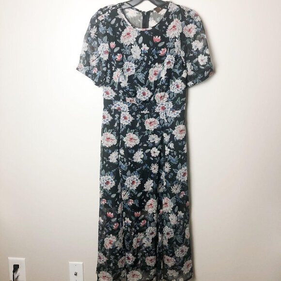 Jondie Floral Chiffon Maxi Dress - Picture 1 of 10